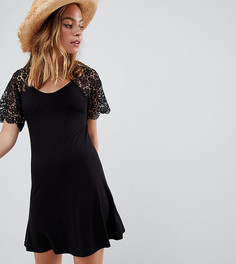 Приталенное платье ASOS DESIGN Petite - Черный
