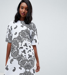 Платье-футболка с принтом ASOS DESIGN Tall - Мульти