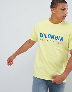 Желтая футболка с принтм Colombia New Look - Желтый