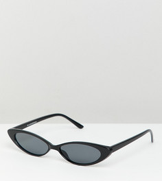Черные узкие солнцезащитные очки кошачий глаз Glamorous - Черный