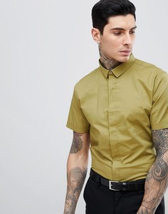 Эластичная рубашка с короткими рукавами Process Black - Зеленый