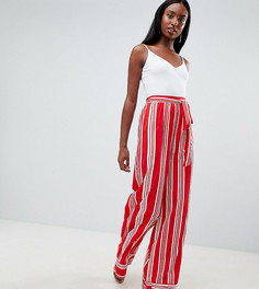 Широкие брюки в полоску Missguided Tall - Красный
