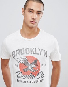 Футболка с круглым вырезом и графическим принтом Jack & Jones Premium - Белый