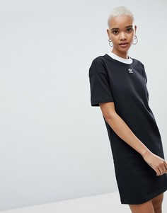 Черное платье с логотипом Adidas Originals - Черный