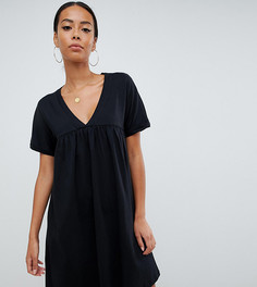 Свободное хлопковое платье ASOS DESIGN Tall Ultimate - Черный