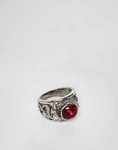 Серебристое кольцо в готическом стиле с камнем ASOS EDITION - Серебряный
