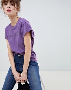 Футболка с принтом Cheap Monday - Фиолетовый