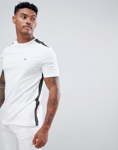 Белая обтягивающая футболка с вышивкой River Island - Белый