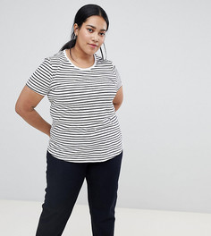 Зауженная полосатая футболка с круглым вырезом ASOS DESIGN Curve - Мульти