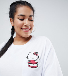 Оversize-футболка Hello Kitty x ASOS DESIGN Curve - Белый