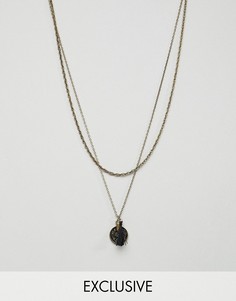 Ожерелье с подвеской-монетой Reclaimed Vintage эксклюзивно на ASOS - Золотой