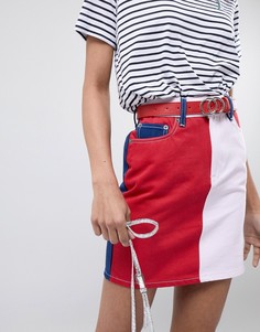 Ремень с круглой пряжкой New Look - Красный