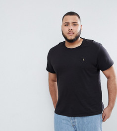 Черная узкая футболка Farah PLUS Farris - Черный