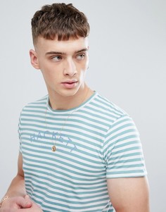 Зеленая футболка в полоску Hackett Mr. Classic - Зеленый