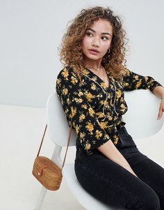 Пижамная блузка с цветочным принтом Miss Selfridge - Оранжевый