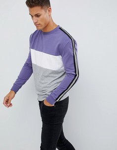 Свитшот колор блок с фиолетовыми вставками New Look - Красный
