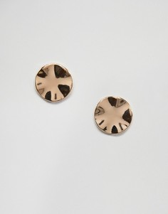 Кованые серьги-гвоздики Pieces - Золотой