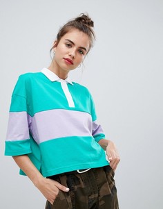 Зеленый топ регби Pull&bear - Зеленый