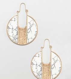Круглые серьги с мраморным эффектом Glamorous - Золотой