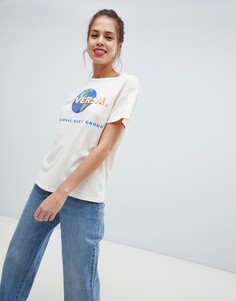 Футболка с принтом Universal music Pull&bear - Белый
