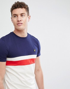 Футболка в стиле колор блок Lyle & Scott - Белый