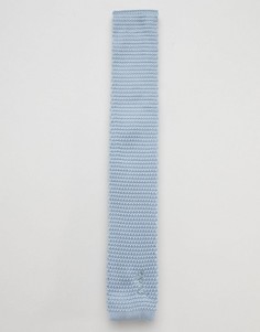 Голубой галстук с прямоугольными концами Religion wedding - Синий