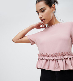 Топ с оборками Boohoo - Розовый