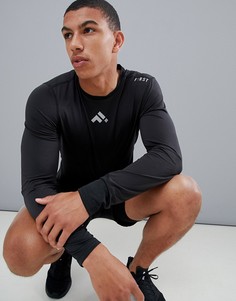 Спортивный лонгслив FIRST - Черный