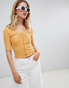 Топ с завязкой New Look - Желтый