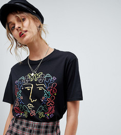Черная футболка с принтом Reclaimed Vintage inspired - Черный