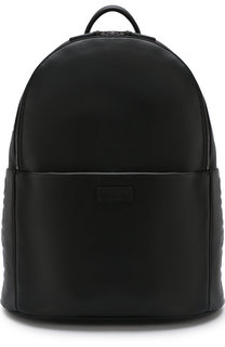 Однотонный кожаный рюкзак Giorgio Armani