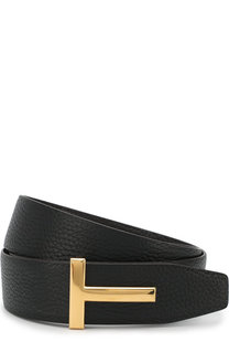 Кожаный ремень с фигурной пряжкой Tom Ford