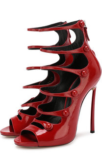 Лаковые босоножки на шпильке Blade Casadei