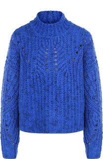 Вязаный шерстяной пуловер с воротником-стойкой Isabel Marant