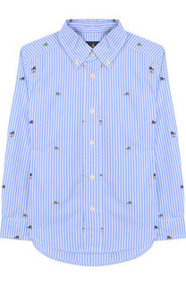 Хлопковая сорочка в полоску Ralph Lauren