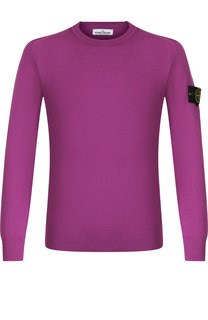 Шерстяной джемпер тонкой вязки Stone Island