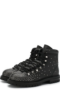 Кожаные ботинки Valentino Garavani Dewstuds на шнуровке Valentino