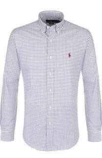Хлопковая рубашка с воротником button down Polo Ralph Lauren