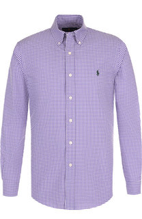 Хлопковая рубашка с воротником button down Polo Ralph Lauren