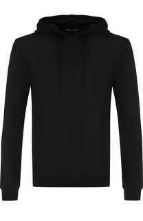 Кашемировый джемпер тонкой вязки с капюшоном Dolce & Gabbana