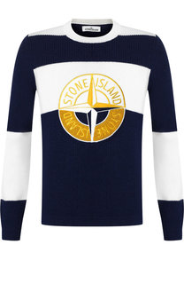 Шерстяной джемпер тонкой вязки Stone Island