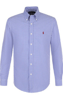 Хлопковая рубашка с воротником button down Polo Ralph Lauren