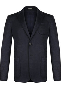 Однобортный пиджак из шерсти Emporio Armani