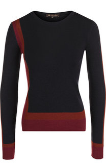 Пуловер с круглым вырезом из смеси кашемира и шелка Loro Piana