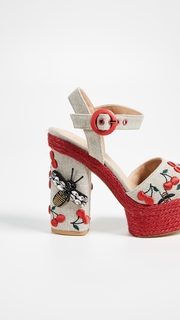 Castaner Aloe Platform Cherry Sandals