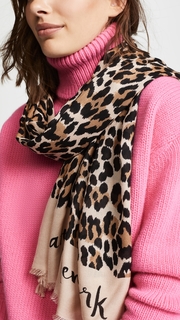 Kate Spade New York Leopard Oblong Scarf