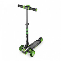 Трёхколесный самокат со светящимися колёсами Small Rider "Premium Pro", зелёный