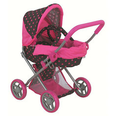 Коляска для кукол Buggy Boom "Infinia" трансформер, в горошек