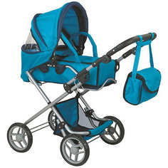 Коляска для кукол Buggy Boom "Infinia" трансформер,синяя