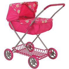 Коляска для кукол Buggy Boom "Mixy" классическая, малиновая